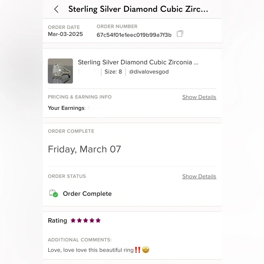 Sterling Silver Diamond Cubic Zirconia Ring